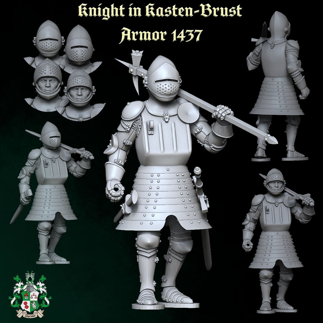 Knight in Kasten-Brust Armor 1437 (partially modular over 8 Options)